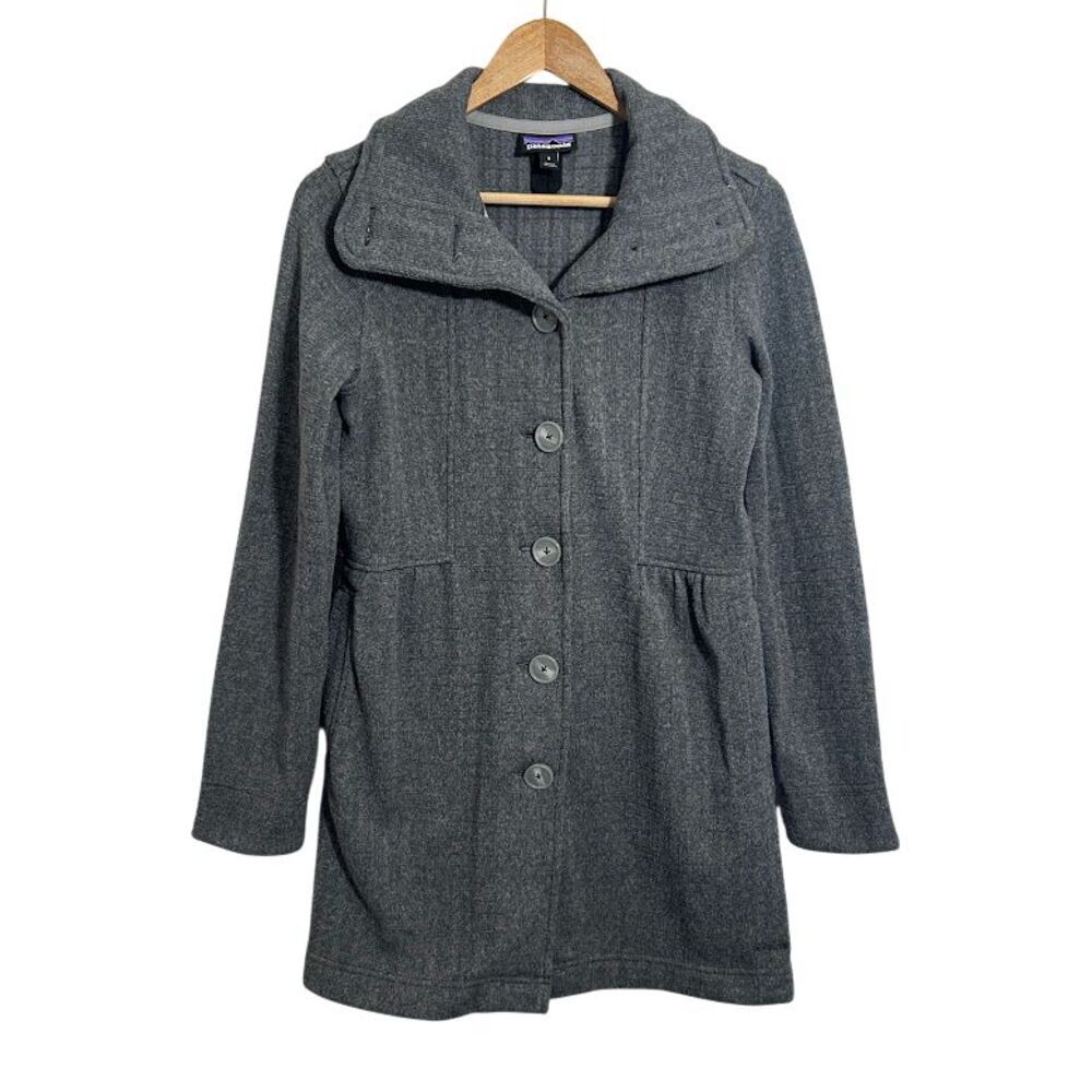 Patagonia Better Sweater Peacoat Jacket Womens S Gray Button Up Fleece